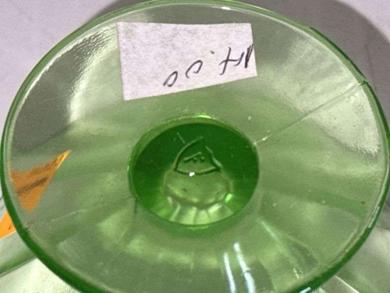 (8) Vintage Uranium Glass Dessert Cups