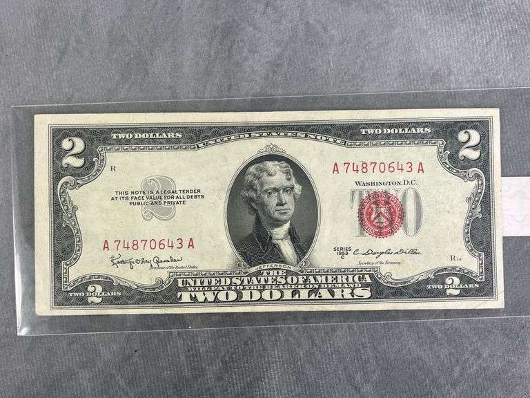 1953-C $2 Red Seal United States Note