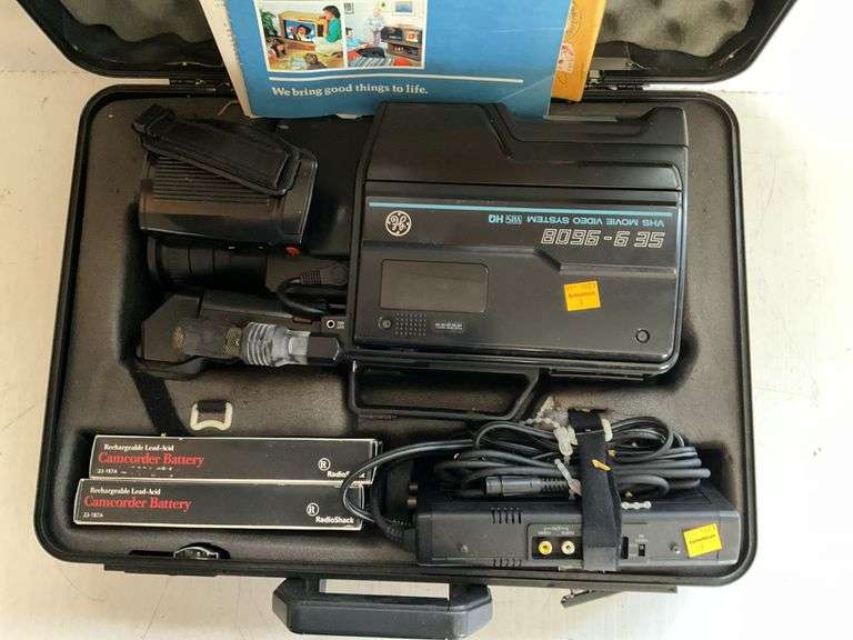 General Electric VHS Camcorder with Accessories and Case