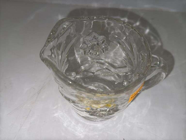 Anchor Hocking "Star of David" Pitcher, Vintage Anchor Hocking Star of David Early American Prescut 