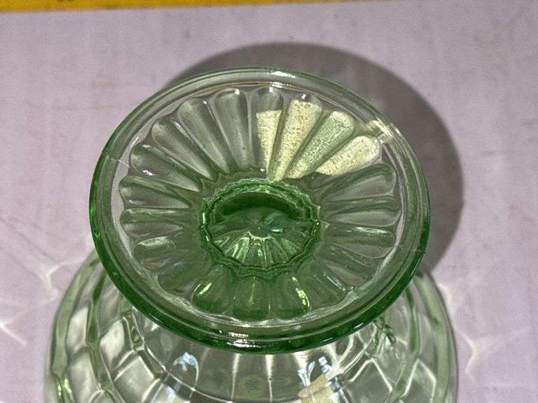 (8) Vintage Uranium Glass Dessert Cups