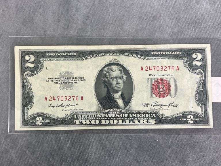 1953 $2 Red Seal United States Note