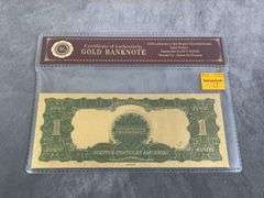 $1.00 Gold Plated Gold Banknote Silver Certificate