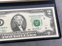 2003 $2.00 Green Seal Federal Reserve Note
