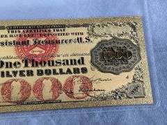 $1000.00 Gold Plated Gold Banknote