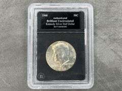 1968 Authenticated BU Kennedy Half Dollar