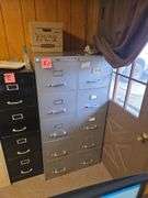 3 Metal Filing Cabinets