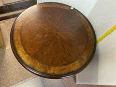 Round wooden table