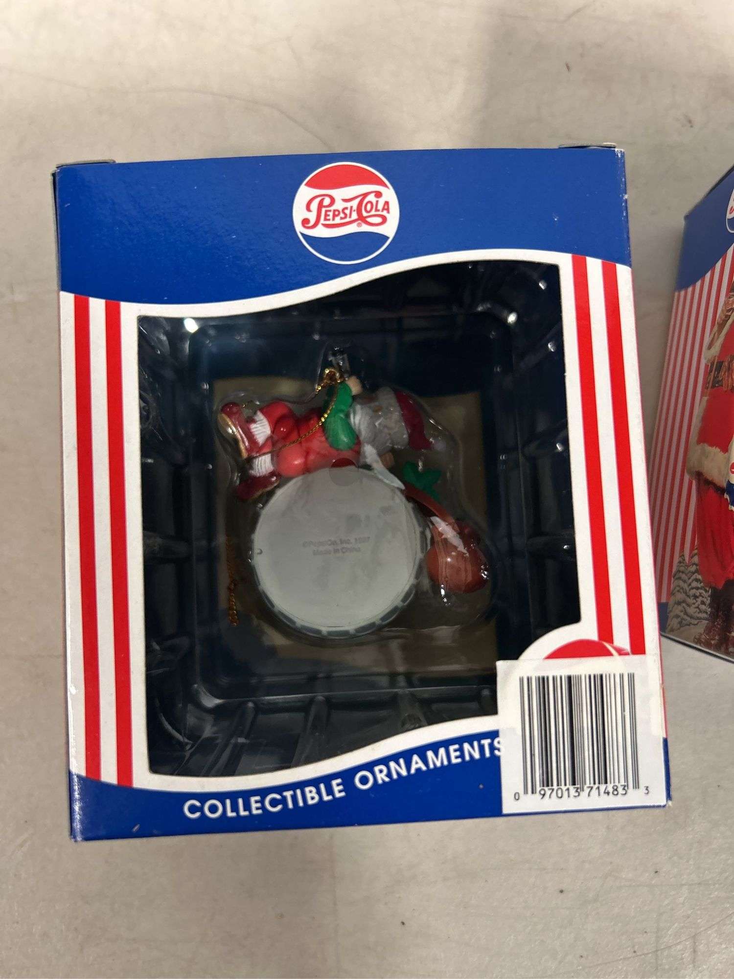 Christmas Ornament ( Santa Pepsi Machine ) & Christmas Ornament ( Santa on Clock )
