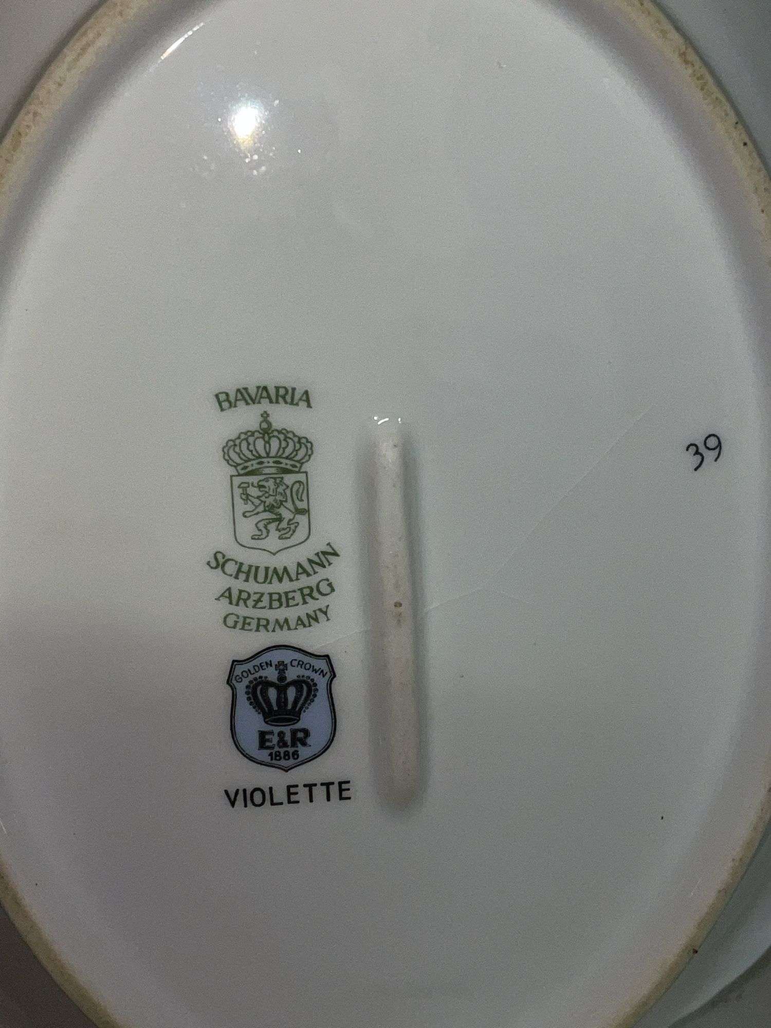 VINTAGE BAVARIA DISHES- VIOLET- partial set