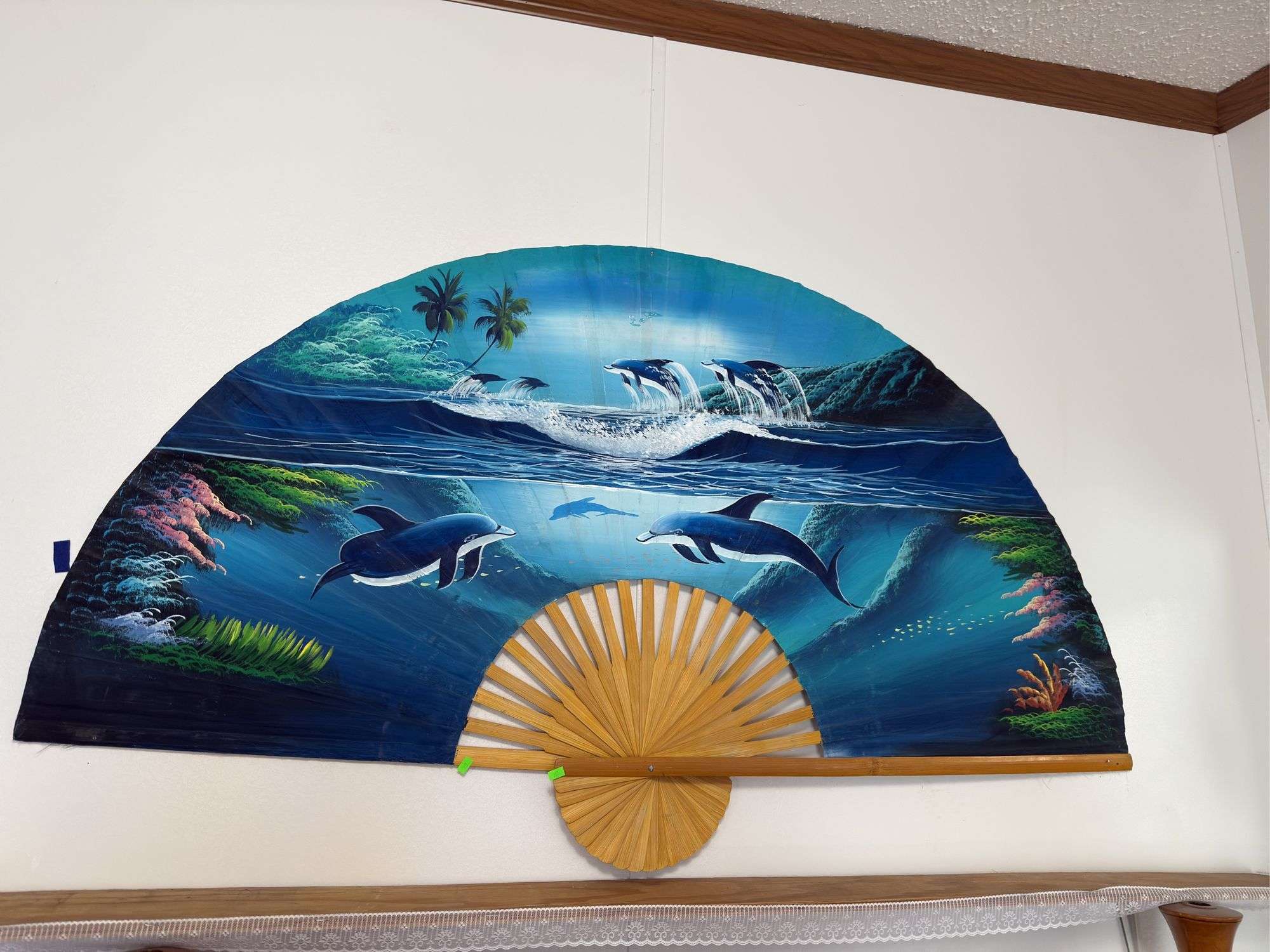 Wall Hanging Fan Dolphin Art
