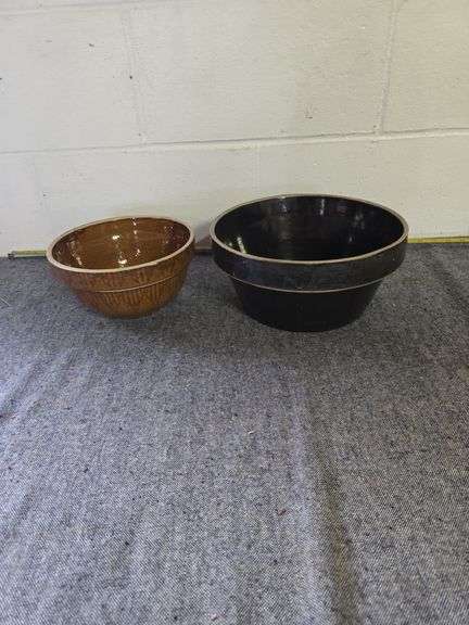 LOT OF 2 CROCK BOWLS