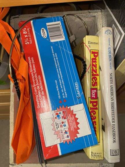OFFICE SUPPLIES, WOODEN BOX, AND MORE