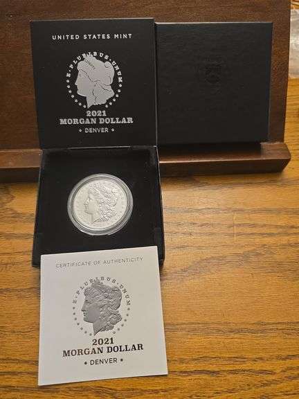 2021D MORGAN DOLLAR IN BOX WITH COA