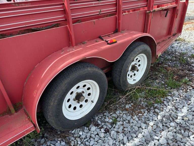 2016 model Steel Bumper Hitch Stock Trailer 2” receiver hitch, 12 ft. Trailer