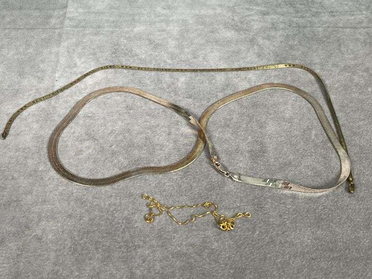 3- STERLING SILVER NECKLACES - 41 GRAMS