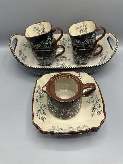 TEMP-TATIONS BY TARA SET OF SERVING DISH, BOWLS, SMALL PITCHER, MUGS