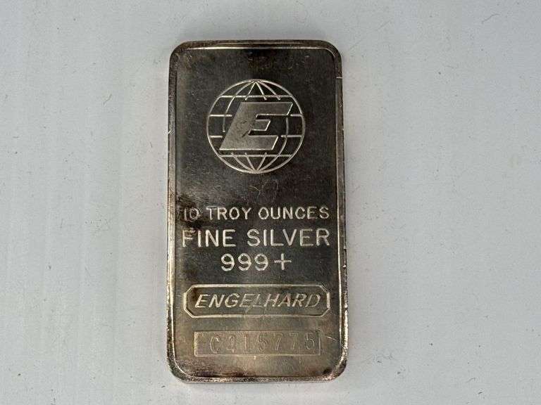 Englehard 10 Troy Ounce .999 Fine Silver Bar
