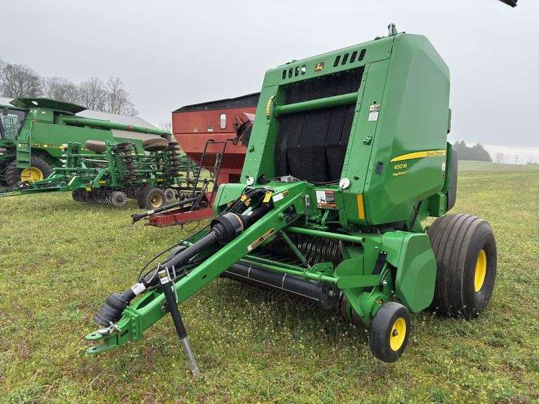John Deere 450M Megawide HC2 Silage Baler bale count 7247