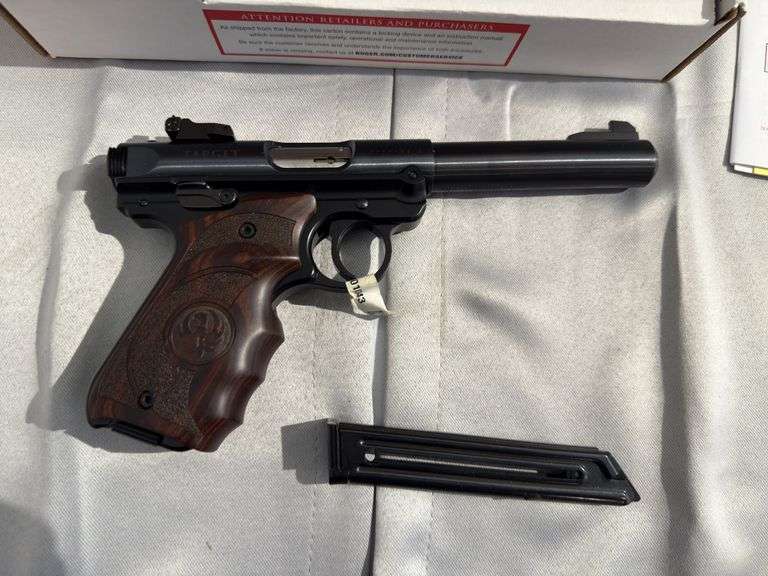 Ruger Mark IV .22LR Handgun with two Clips
