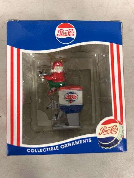 Christmas Ornament ( Santa Pepsi Machine ) & Christmas Ornament ( Santa on Clock )
