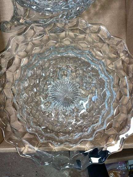 SHERBET GLASSES AND GLASS SERVING DISHES