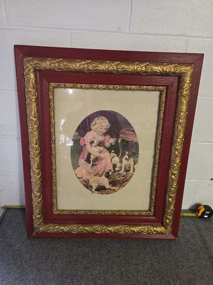 PICTURE IN NICE EARLY FRAME 25" X 30"