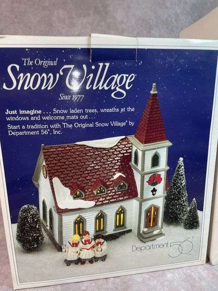 DEPT 56 CHRISTMAS VILLAGE TOWN TREE SET, AND STARTER SET