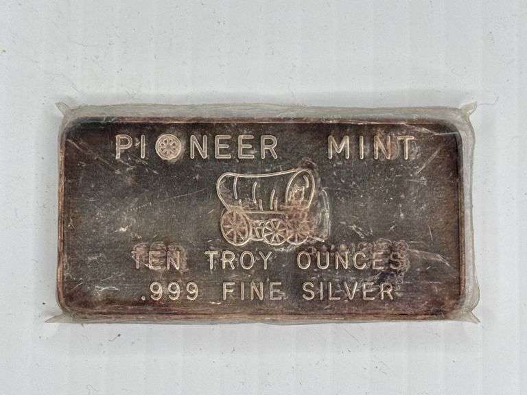 Pioneer Mint 10 Troy Ounces .999 Fine Silver Bar