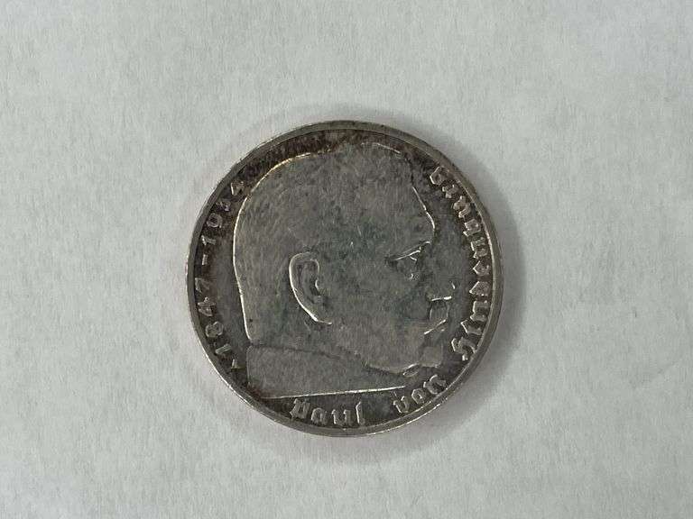 Reichsmark 2 Mark German Silver Coin