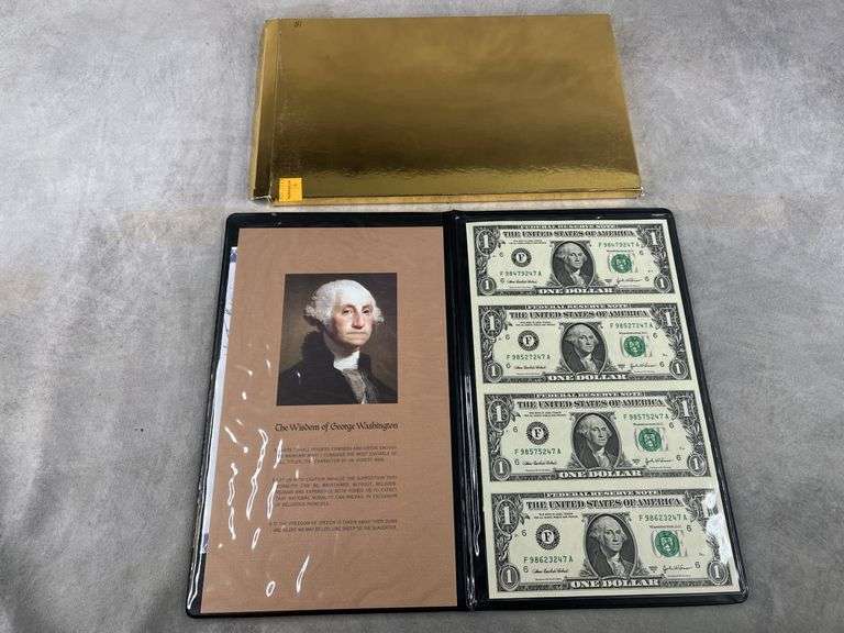 2003-A $1 Green Seal Federal Reserve Note Uncut Sheet