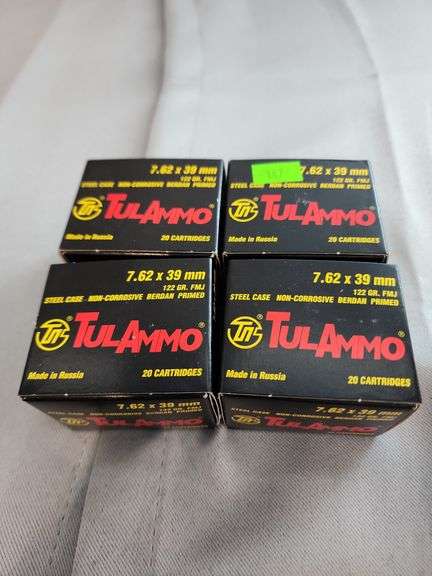 TulAmmo 7.62 x 39mm 20 cartridges
