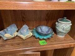 POTTERY BOWLS, URN AND MORE