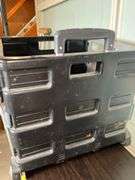FOLDING CRATE AND ADJUSTABLE BEDSIDE TABLE