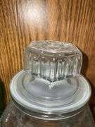 OWL PITCHER,  STORAGE JARS AND GLASS BOWL