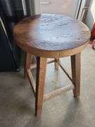 Solid wood rustic bar stool