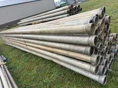 48 pieces aluminum irrigation pipe 30’ x 6” with couplers