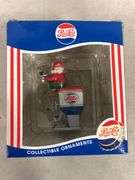 Christmas Ornament ( Santa Pepsi Machine ) & Christmas Ornament ( Santa on Clock )
