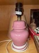 LAMP, GLASS SHADE, PICTURES, AND MORE