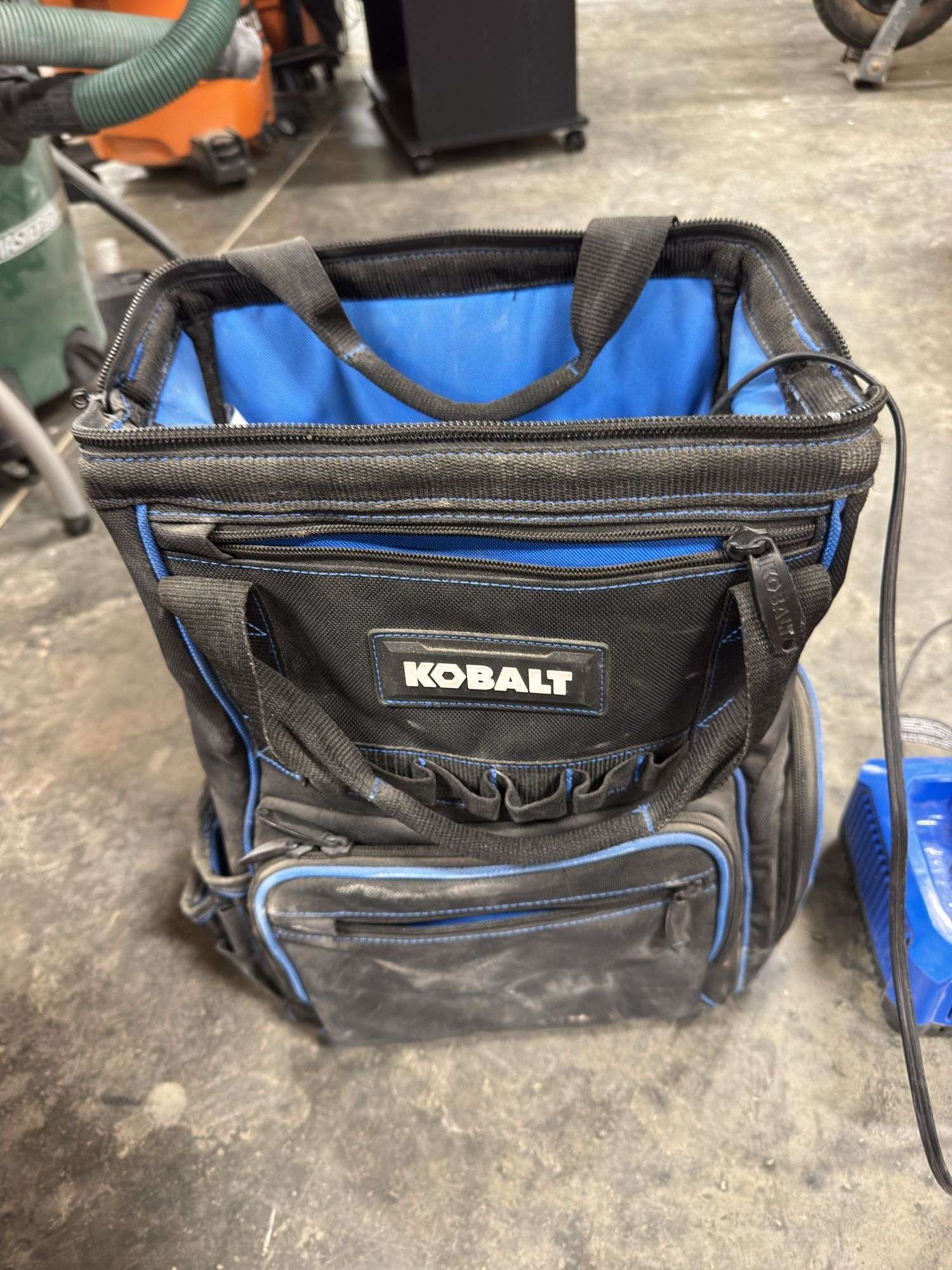 Kobalt Tool Bag and Chargers w/Battery