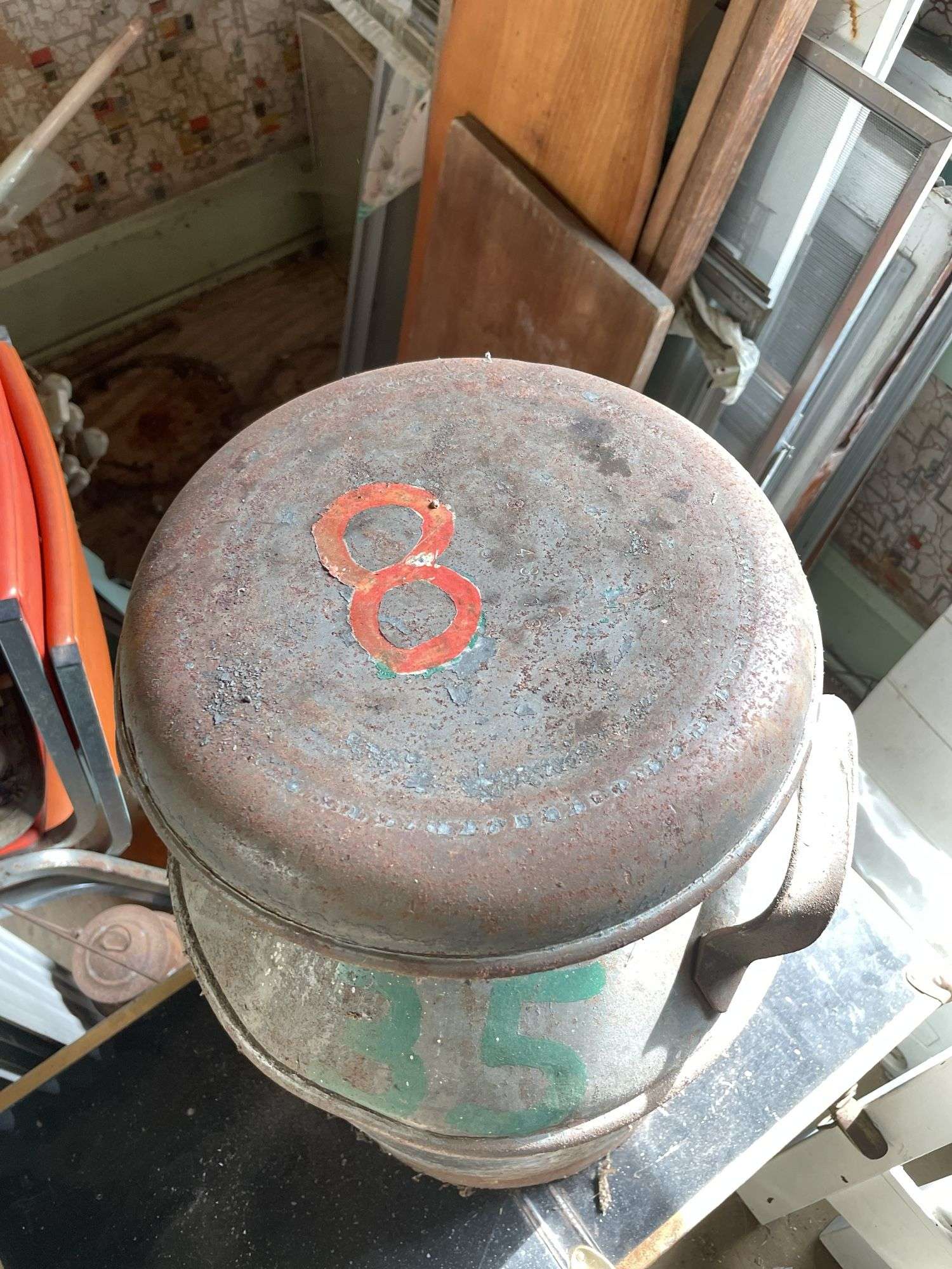 24 in. Tall Antique milk can