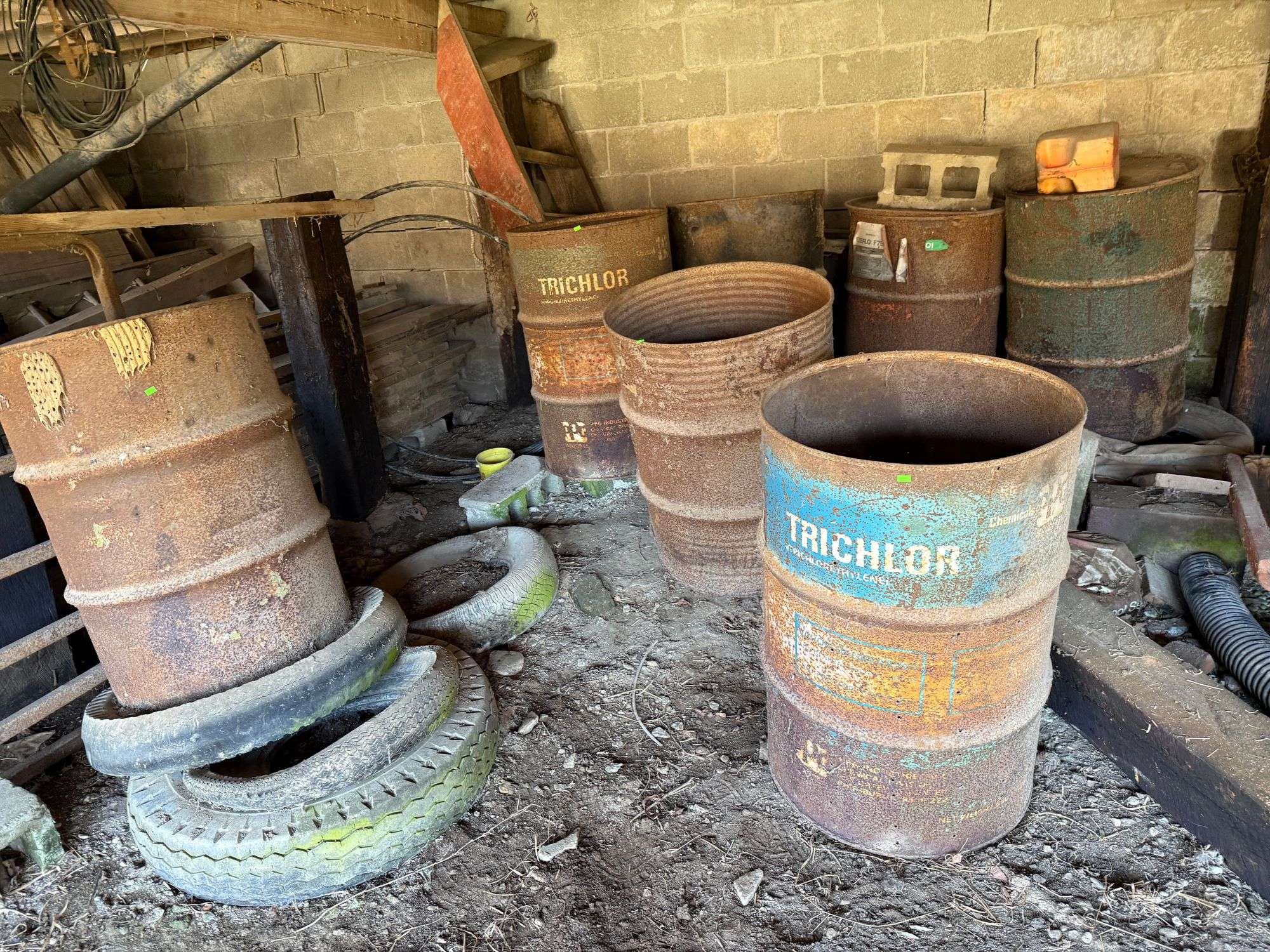 Lot of Steel Barrels