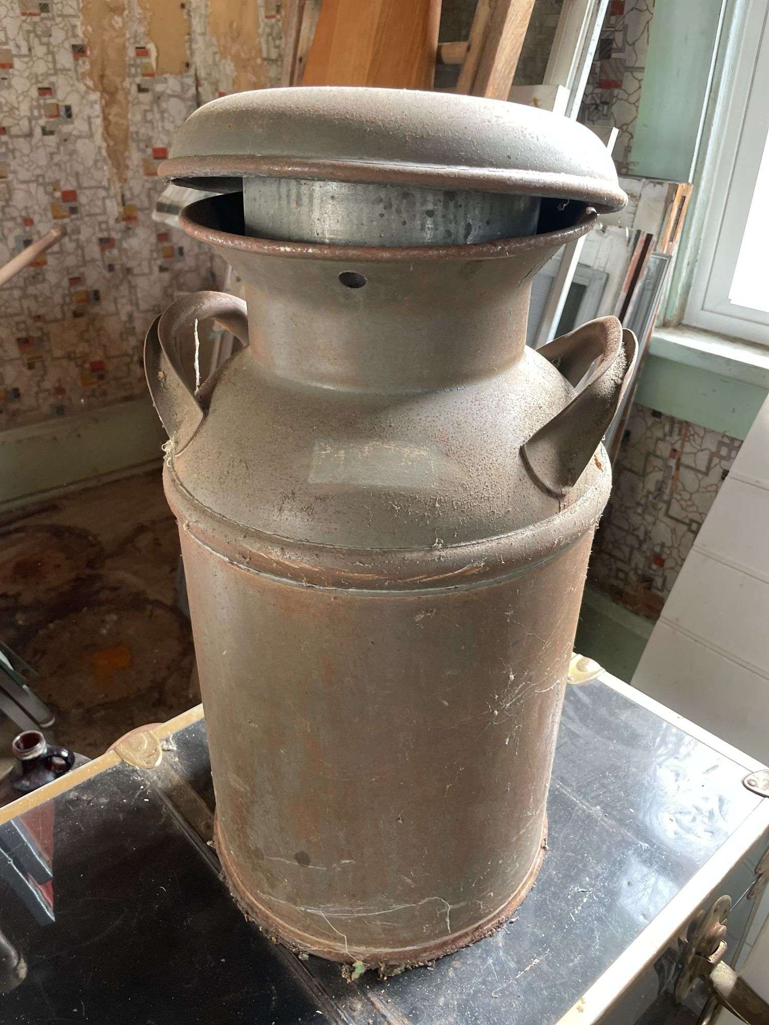 20 in. Antique Tall milk can