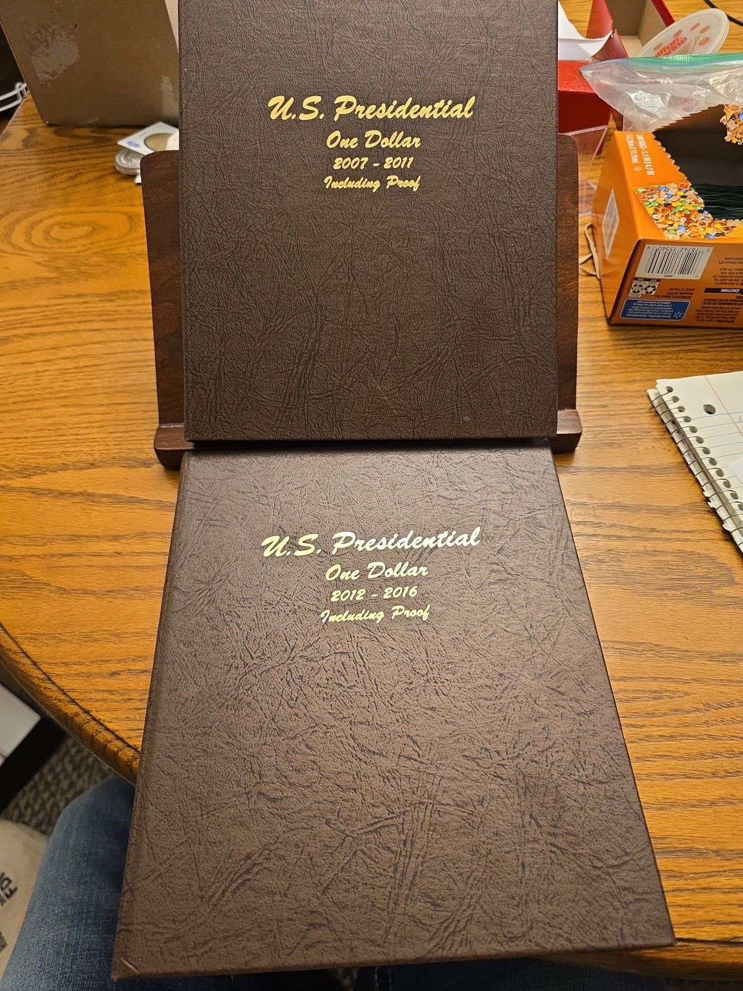 2 ALBUM SET PRESIDENTIAL DOLLARS 2007-16 WITH PROOFS MISSING BUSH,CARTER