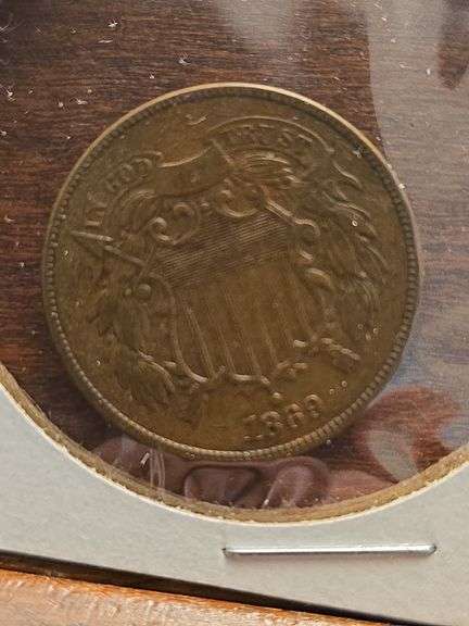 1869 2-CENT PIECE XF