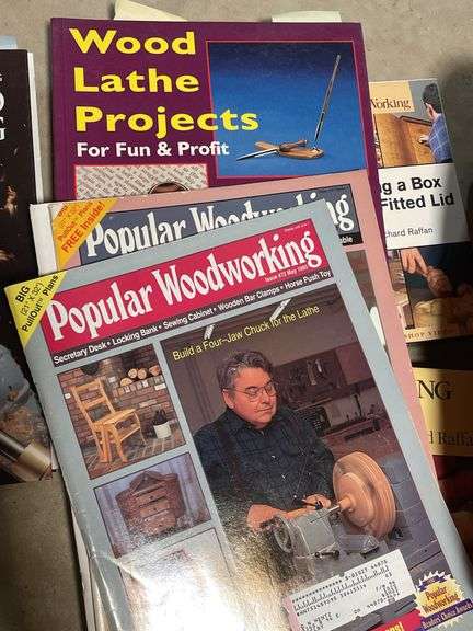 WOODWORKING BOOKS, MAGAZINES, AND VHS TAPES