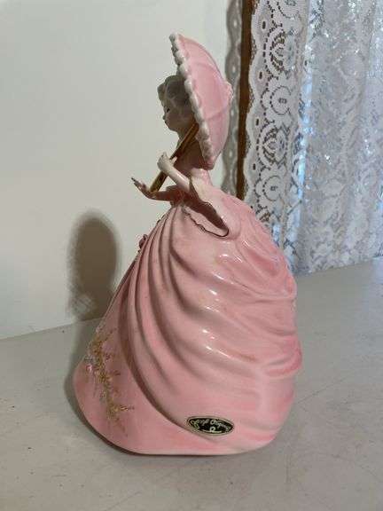 josef originals pink dress Vintage Josef Originals September Girl Music Box: Pink Dress, Blue  Sapphires