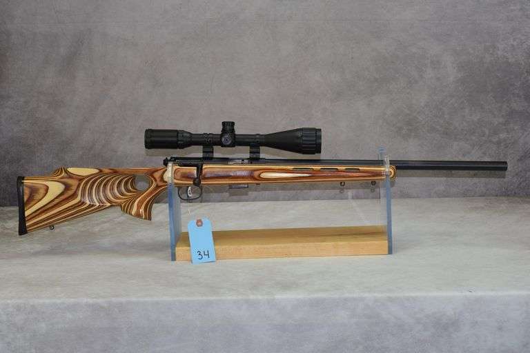 Savage  Mod 93 R17  Cal .17 HMR  Heavy Barrel  Laminate Stock  Centerpoint 4-16x Scope