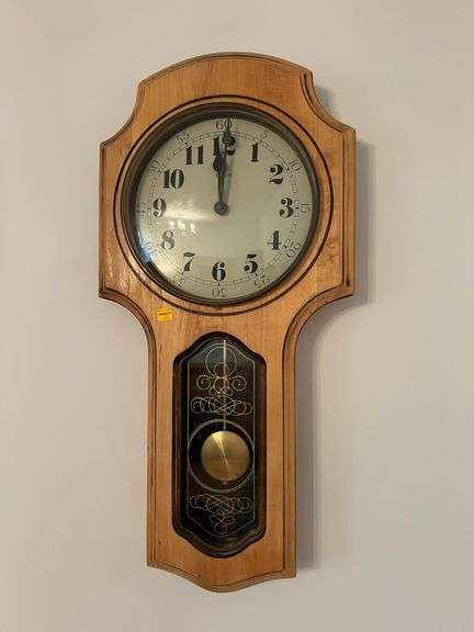 Elgin Pendulum Wall Clock - Kaufman Realty & Auctions