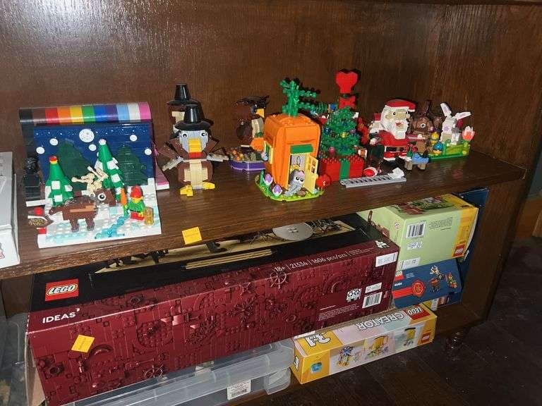Contents of Shelves- Lego Sets, Boxes